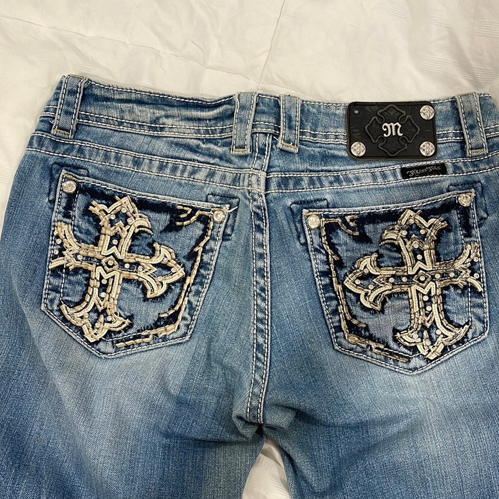 Miss Me Bootcut Embroidered Cross Jeans